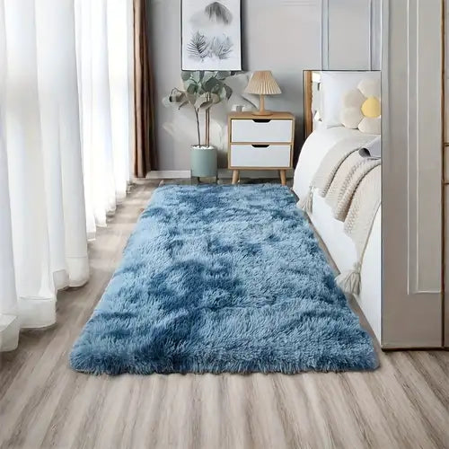 Tapis  en peluche de chambre bleue 2m*1m